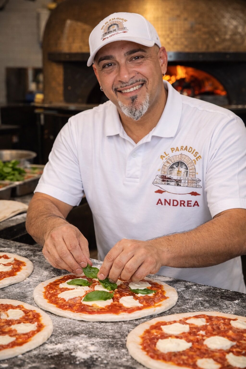 Andrea bei der Zubereitung der Pizza im Al Paradise